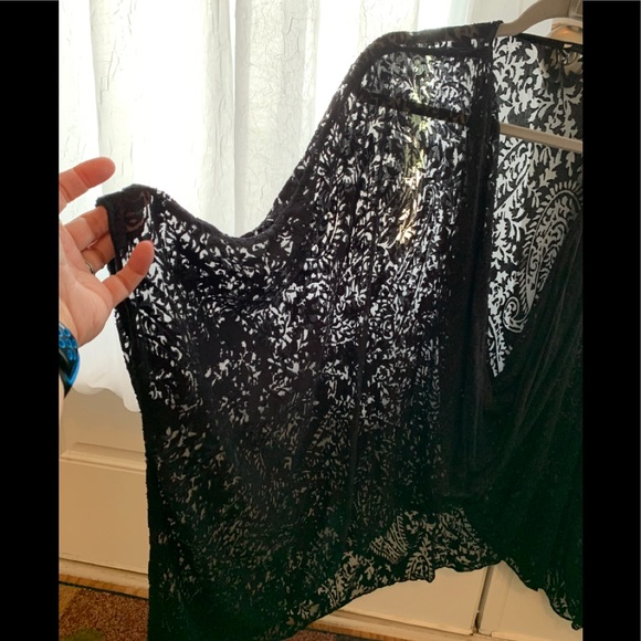 Blk burnout style jacket/cover up. One size. - Picture 1 of 4